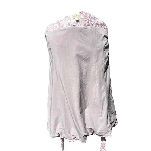 🌻Flora Bea NYC Pink Bonita Floral Rosette Jacket Coat with Belt Women's Size S - Picture 10 of 12